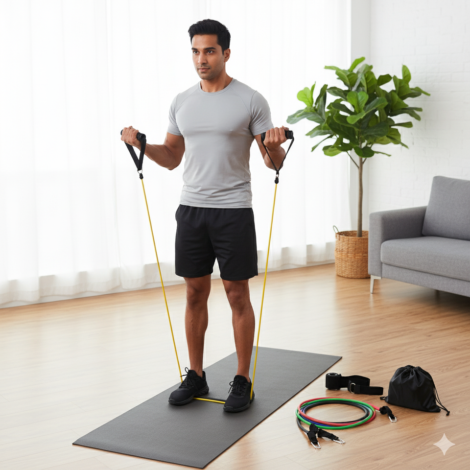 2X Durable Resistance Bands Set (11 Pcs) – Heavy Resistance Bands with Handles